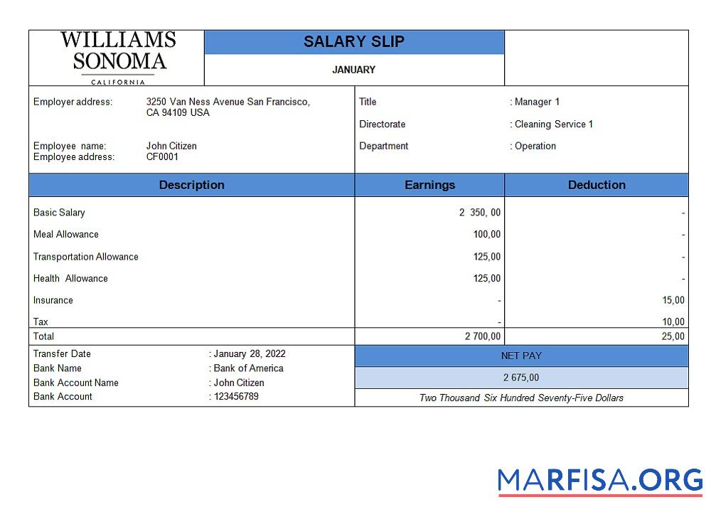 Realistic USA retail company employee sheet 2 real example